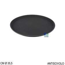 VASSOIO ANTISCIVOLO TONDO NERO
