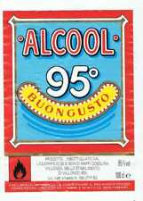 VECCHIA ETICHETTA ALCOOL 95° BUONGUSTO LIQUORIFICIO SE SI BON VILLONGO OLD LABEL
