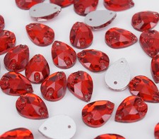 10x14mm Cucito Strass Vetro a