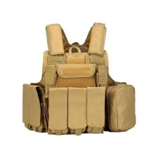 GIUBBINO CORPETTO VEST GILET TATTICO MOLLE SOFTAIR CIRAS ROYAL V1026T TAN