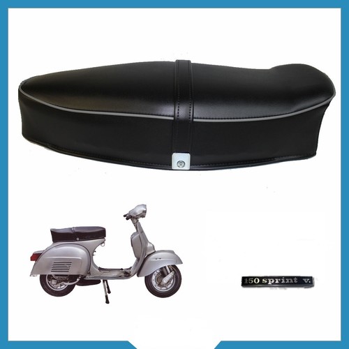 Sella nera lunga per vespa - nera,