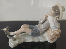 Lladro Shepard Boy with Bird