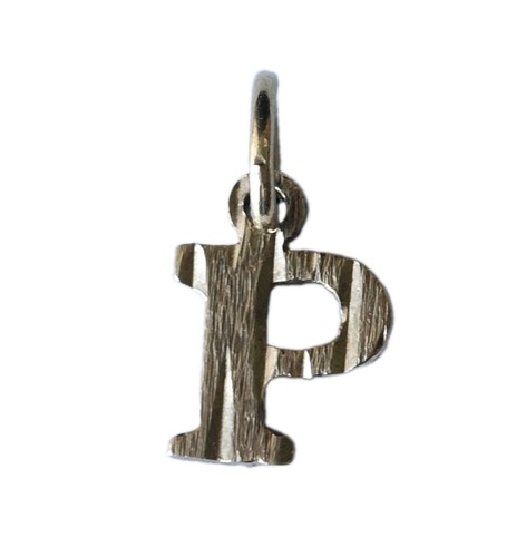 Ciondolo oro lettera - lettera, p