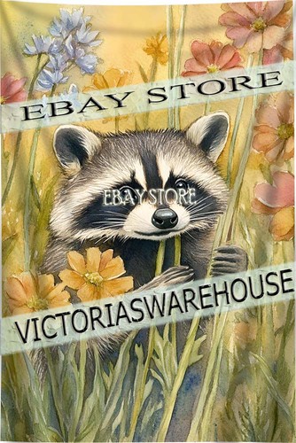 Raccoon margherita arazzo