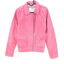 Giacca Da Biker In Pelle Rosa