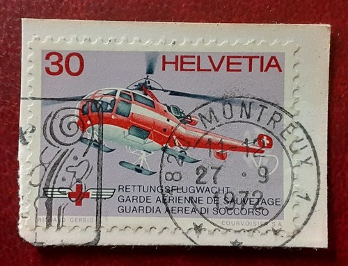 Svizzera 1972 30c - elicottero, a