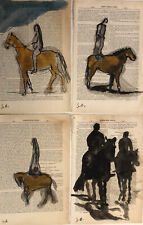  4 Disegni a pastello e china