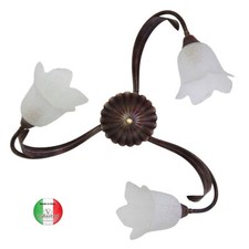 Plafoniera in ferro battuto a