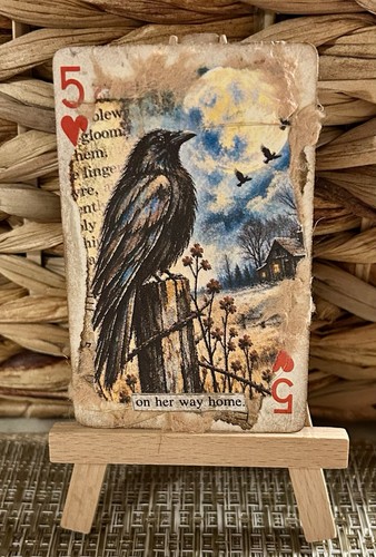 Aceo art card collage - art, card/collage