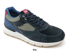 Nero Giardini scarpe uomo sneakers sportive casual pelle scamosciato Blu Nuove