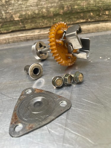 Oil pump driving gear and - oil,