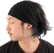 Uomo Testa Copertina Fascia Bandana Allungamento Capelli Stile Giapponese