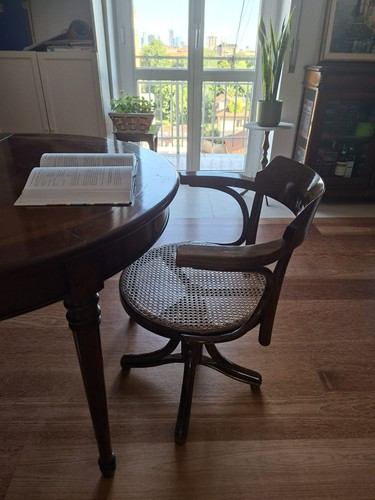 Sedia girevole vintage legno - girevole,