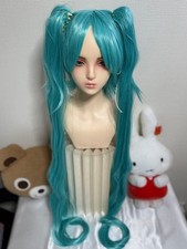 Parrucca lunga blu acqua coda