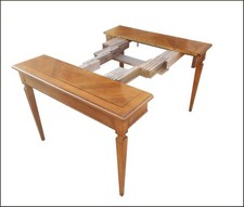 Tavolo consolle classico apribile con intarsio stile impero