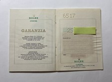 Rolex Oyster Perpetual Date 6517 Warranty Guarantee Garanzia Genuine