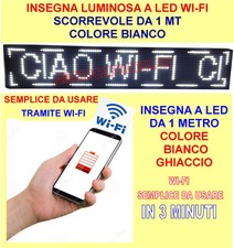 INSEGNA WI-FI LUMINOSA BIANCO