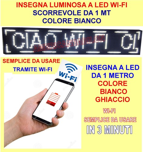 Insegna luminosa bianco - insegna,