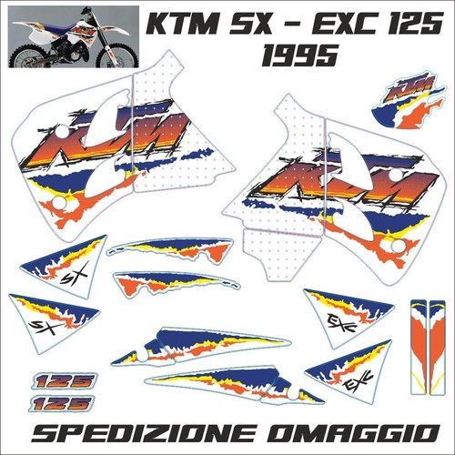 Adesivi per ktm exc 1995 - sx,