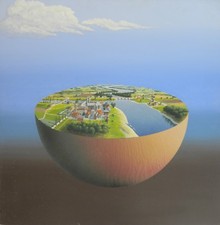 Filippo DE GASPERI (Milano 1928) BORGO FRANCESE Olio su tela cm 70x70 anno 1992