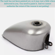 Serbatoio carburante moto Harley Sportster Ironhead Bobber acciaio 1,5 galloni nuovo