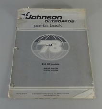 Catalogo Parti OMC Johnson Fuoribordo E-6 CV Modelli Del 1978