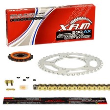 Kit catena Yamaha FZ 750 (1FN) 85-86 SILENT, XAM extra RINFORZATA, RIVETTO ORO FZ750