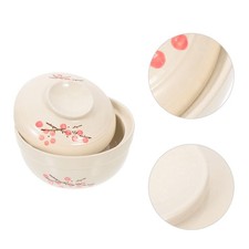  Ciotola in Ceramica Con Coperchio Ciotole Da Portata Di Zuppa Maniglia