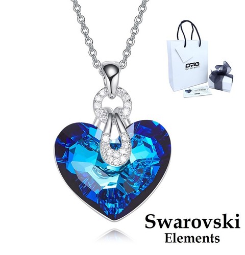 Collana donna cuore blu - donna,