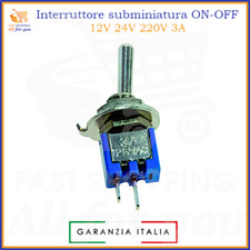 Micro interruttore on off a levetta 2 pin mini microinterruttore 12V 24V 220V 3A