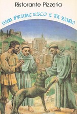 33-5B) CARTOLINA GUBBIO RISTORANTE PIZZERIA SAN FRANCESCO LUPO ARCHIVIO FABBRI