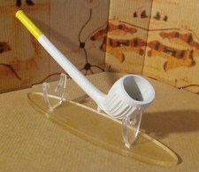 Pipa da collezione in ceramica Cm. 10, disegno sul cannello, made in Englad