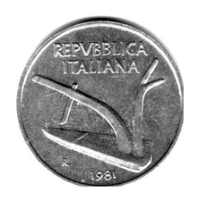 Moneta italia da 10 Lire del