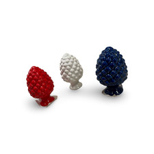 Set da 10 Pigne in Ceramica H8cm [Artigianali, Vari Colori]