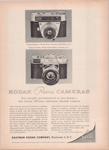 Kodak retina cameras - kodak,