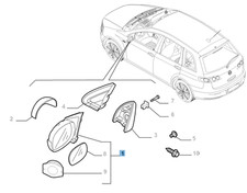 Specchietto retrovisore esterno sinistro per Fiat Croma