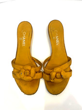 Chanel Camelia slip on sandals