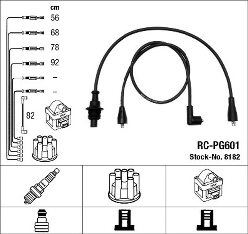 Kit tubi accensione ngk 8182 - kit,