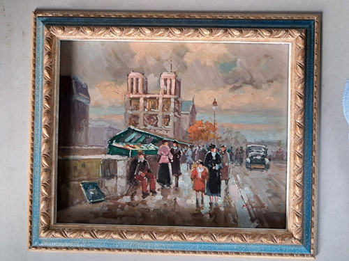 Quadro parigi dipinto mano - quadro,