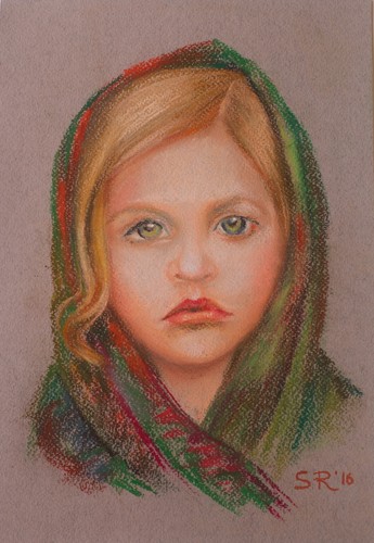 Quadro bambina russa - ., 32x42