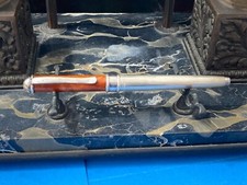 PENNA STILOGRAFICA ARGENTO E RADICA.???MASSICCIO 925 SILVER .