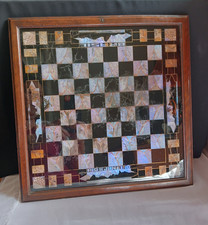 Scacchiera vintage - Ala di farfalla - Rio de Janeiro Morpho blu incorniciato smaltato