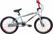 Bicicletta XN-8-20 BMX Uomo Ragazzi Freestyle BMX 20" Ruota 25-9t Ingranaggi Argento Rosso
