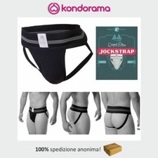 Jockstrap intimo sexy uomo gay slip nero aperto dietro fascia elastica S M L XL