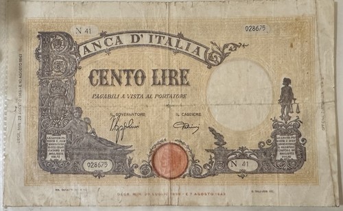 Cento 100 lire banconota - cento,