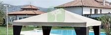 1PZ TOP COPERTURA X GAZEBO LEGNO 3X4 POLIESTERE COLORE BIANCO:
