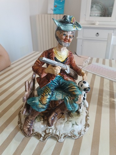 Statua cacciatore seduto - cacciatore,