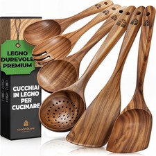 Set Utensili Cucina Legno
