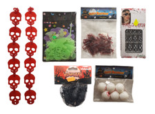 LOTTO 6 PEZZI ACCESSORI E DECORAZIONI HALLOWEEN, FESTA, PARTY, NUOVO