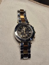 OROLOGIO VINTAGE KLAUS-KOBEC CRONOGRAFO BICOLORE COUTURE SPORT OROLOGIO DA POLSO KKG1913